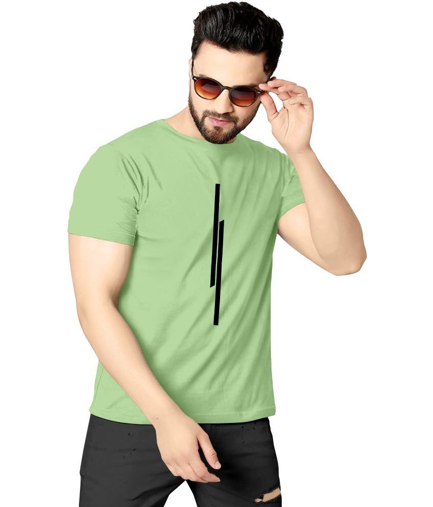     			happy khajana Polyester Regular Fit Striped Half Sleeves Men's T-Shirt - Olive Green ( Pack of 1 )