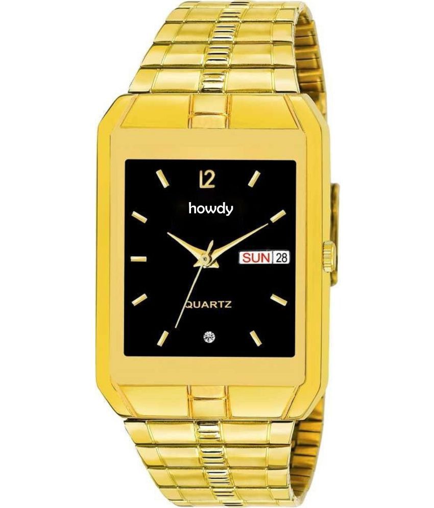     			howdy Gold Metal Analog Men's Watch