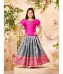 Aarika Silk Lehenga Skirt For Girls ( Pack of 1 , Pink )