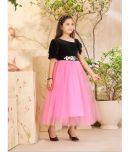 Aarika Velvet Fit And Flare Dress For Girls ( Pack of 1 , Pink )