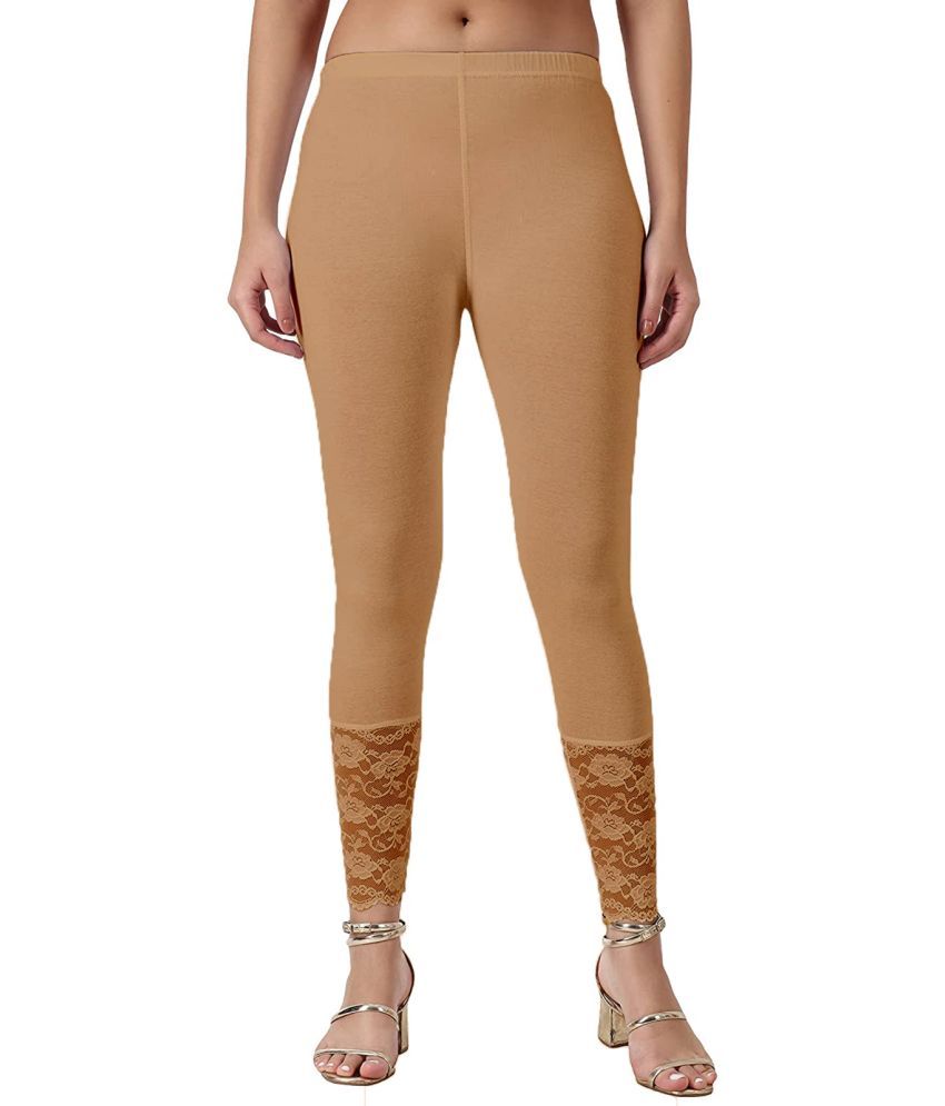     			Colorscube - Camel Cotton Women's Leggings ( Pack of 1 )