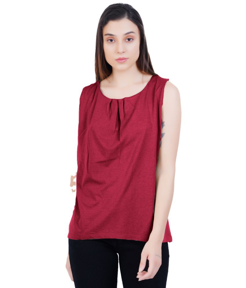     			Rad Prix Red Cotton Blend Women's Tank Top ( Pack of 1 )