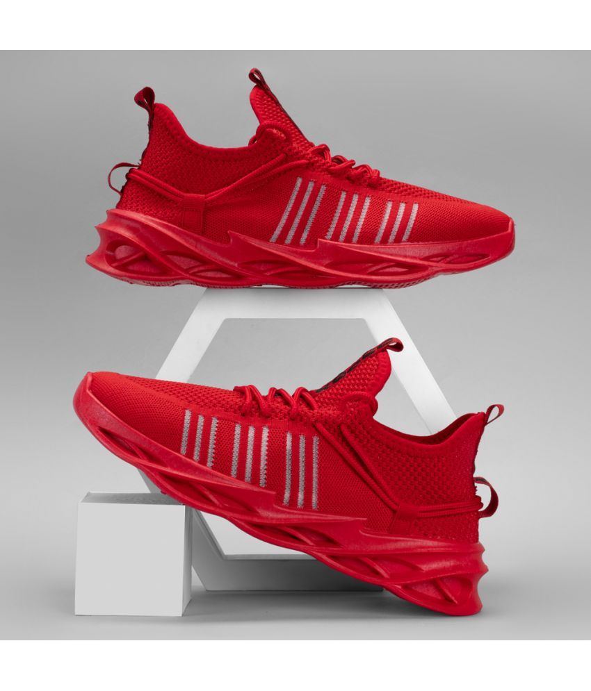     			RapidBox Red Men's Sneakers