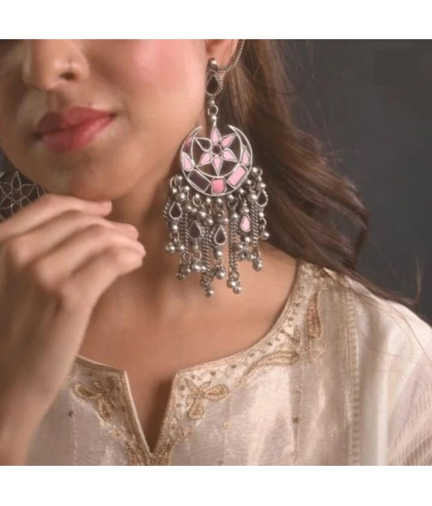     			Samridhi DC Silver Chandbalis Earrings ( Pack of 1 )