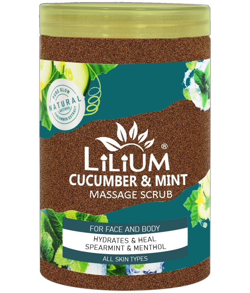     			Lilium Foaming Massage Scrub Cucumber & Mint 500ml Hydrates, Heal Spearmint & Menthol, Moisturizing