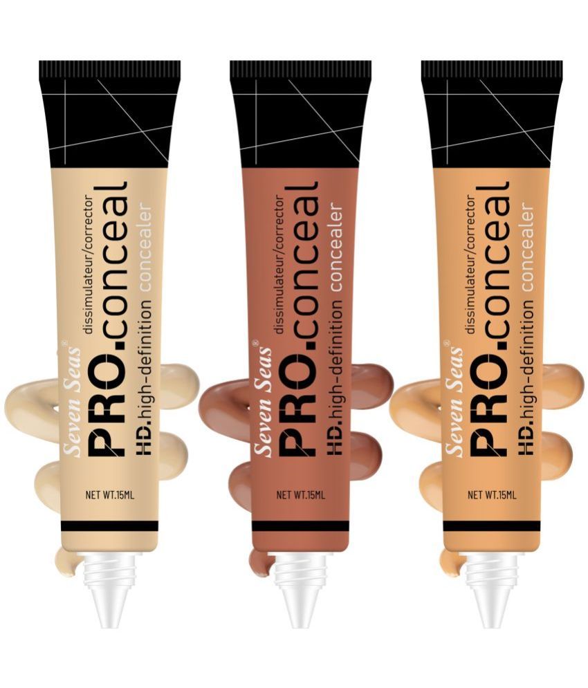 Seven Seas Pro.conceal HD. High-definition Concealer (Nude,Tawny,Sun Beige15 ML) Pack of 03: Buy Seven Seas Pro.conceal HD. High... 