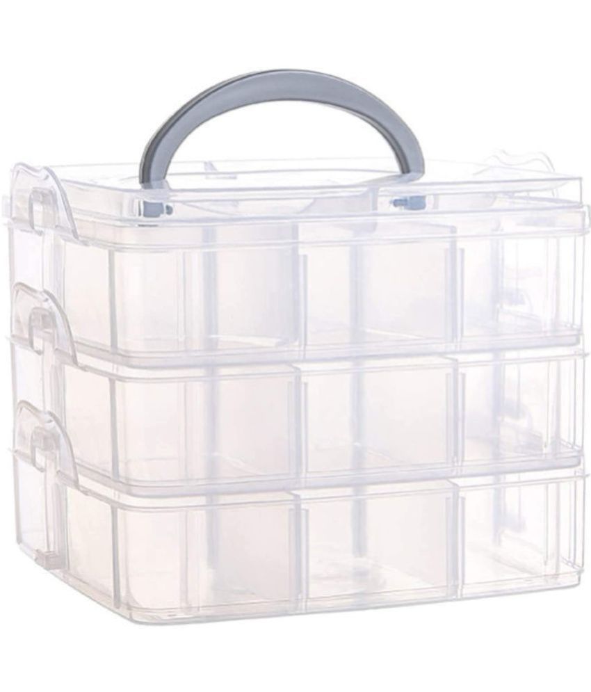     			Anshri Transparent Plastic Storage Racks ( Pack of 1 )