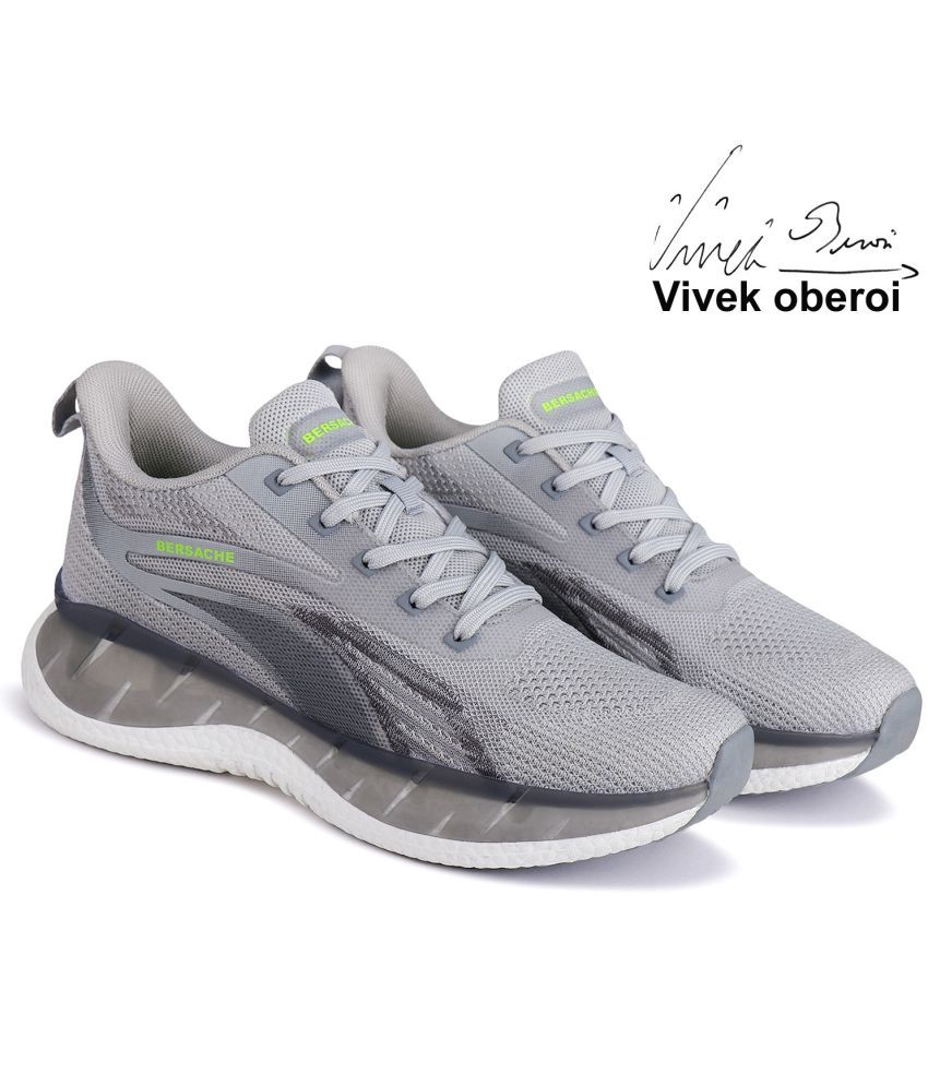     			Bersache Sports Shoes For Men Gray Men's Sports Running Shoes