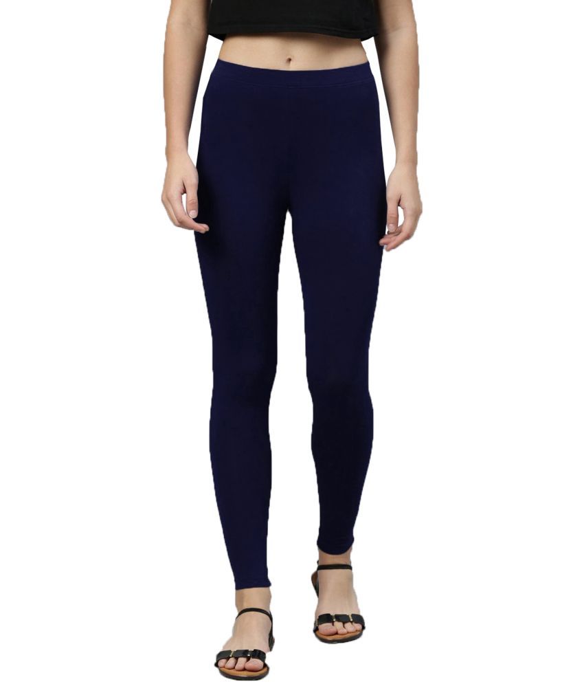     			Colorscube - Navy Blue Cotton Women's Leggings ( Pack of 1 )