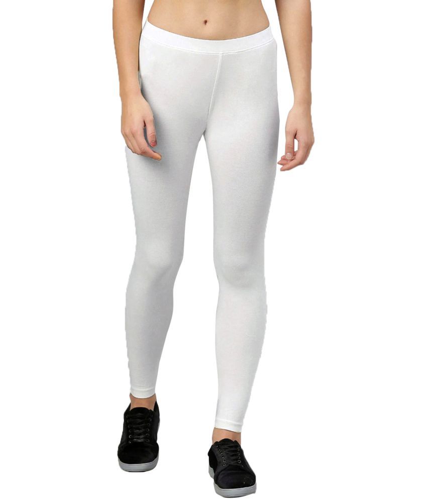     			Colorscube - White Cotton Women's Leggings ( Pack of 1 )