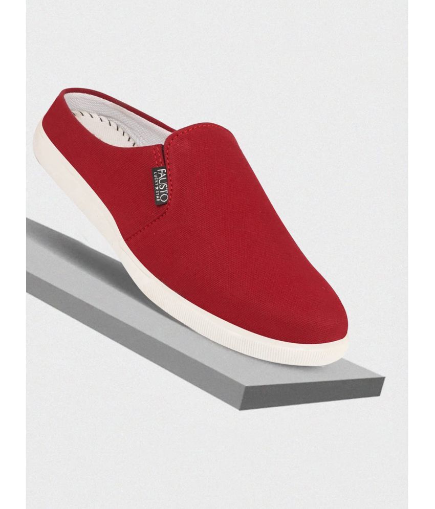     			Fausto Maroon Men's Mules Shoes