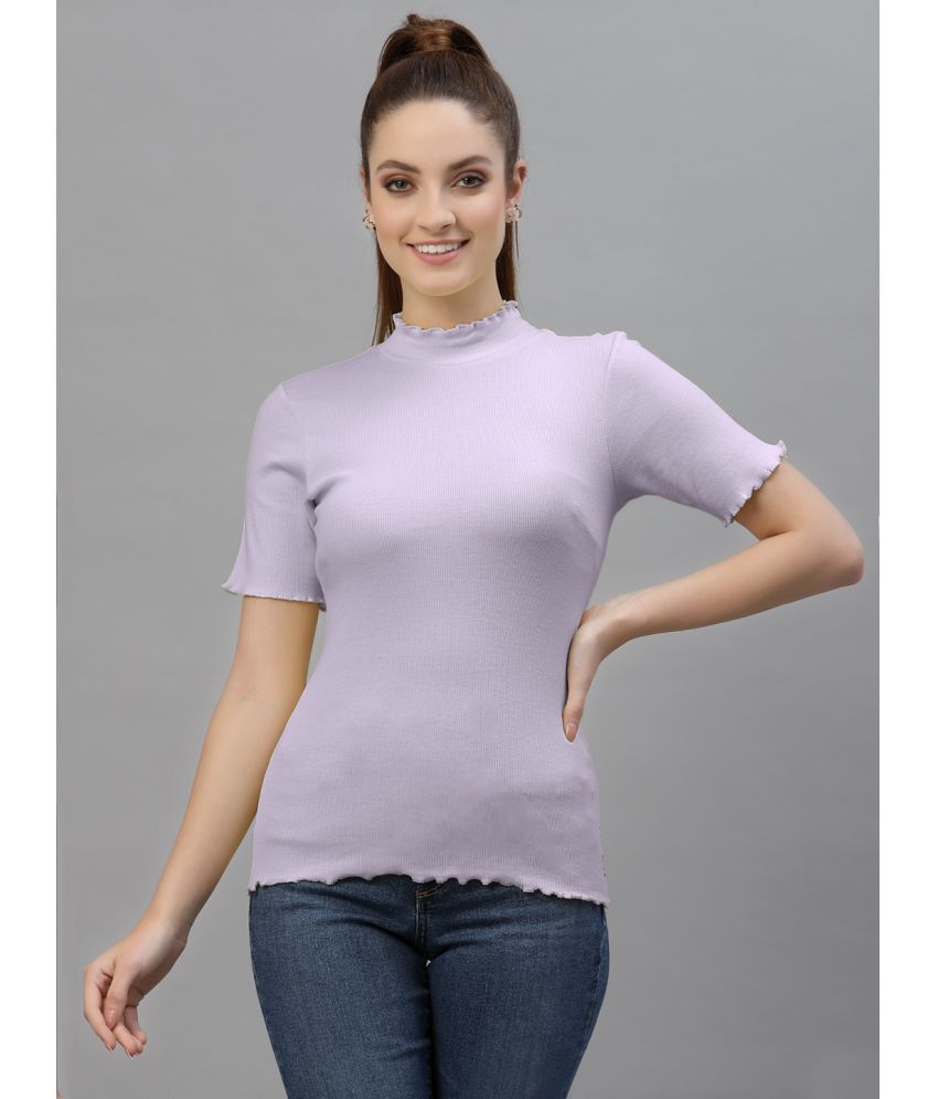     			Friskers Purple Cotton Women's Regular Top ( Pack of 1 )