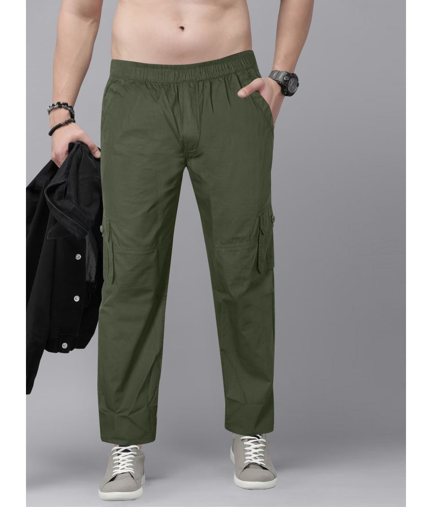     			JB JUST BLACK Olive Green Cotton Blend Men's Trackpants ( Pack of 1 )