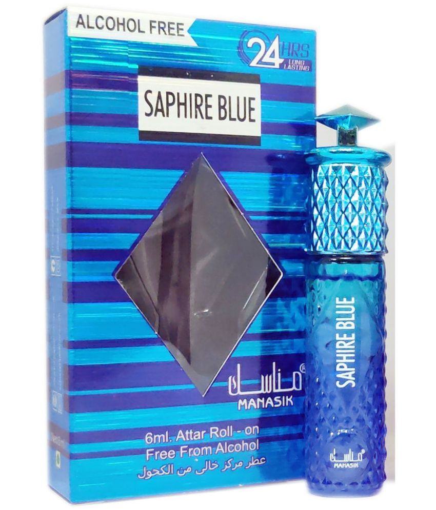     			MANASIK SAPHIRE BLUE  Concentrated Attar Roll On 6ml .