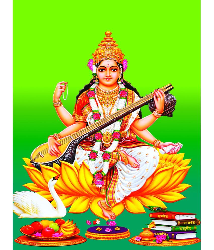     			Manas Saraswati Religious Wallpaper ( 60 X 90 ) cm (Pack of 1)