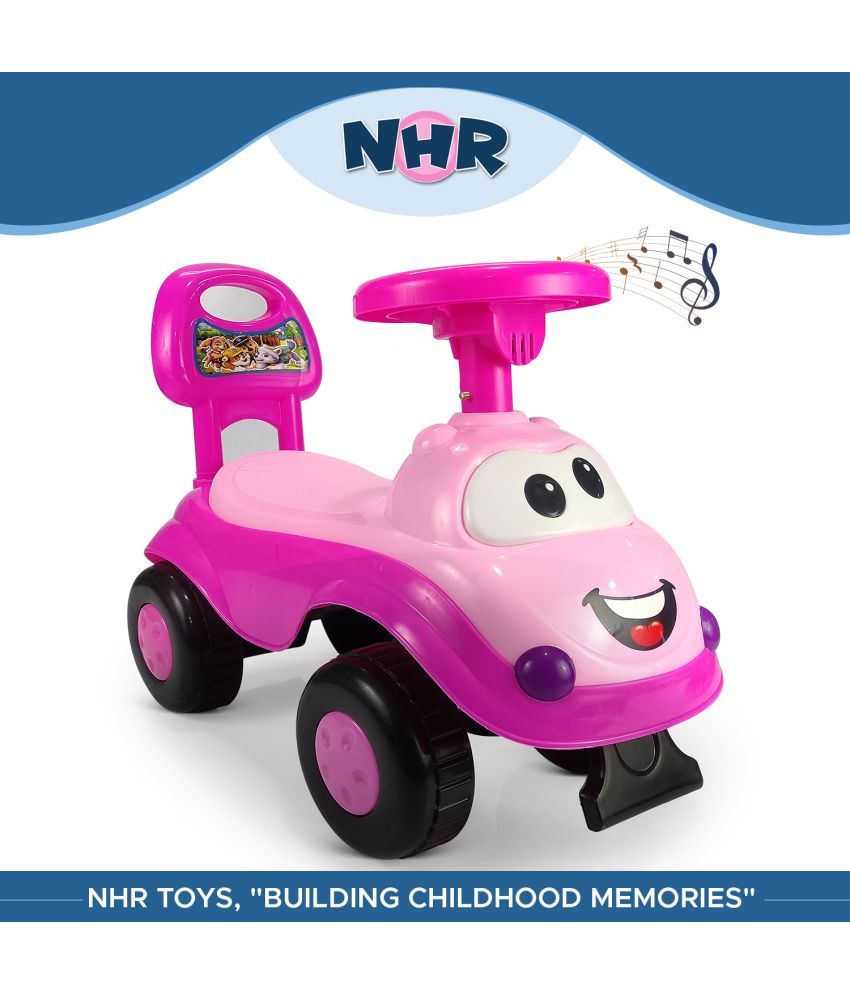     			NHR Ride on for kids, Baby Car, Push Car for baby with Horn, Backrest Ride on & Wagons Non Battery Operated Ride On(Pink)