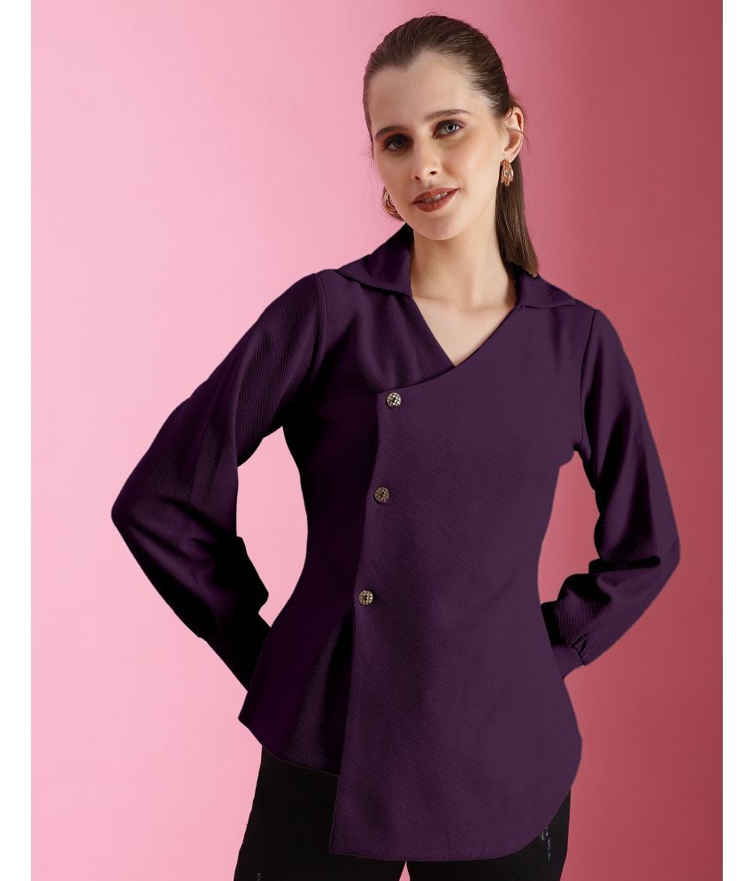     			Selvia Purple Polyester Women's Wrap Top ( Pack of 1 )