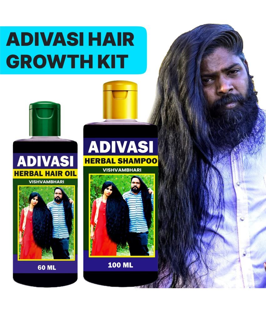     			Vishvambhari Adivasi Harbel Hair oil & shampoo For Smooth and Silky Hair ,Hair Care Combo