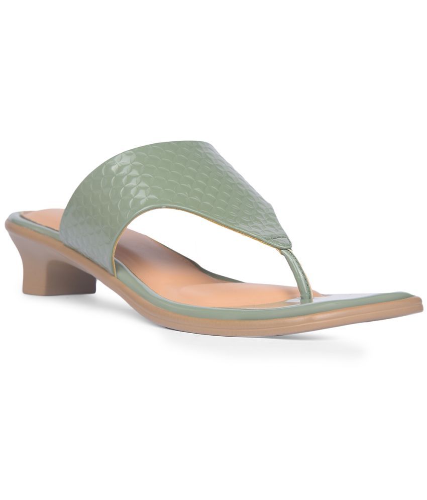     			Bata Green Women's Slip On Heels