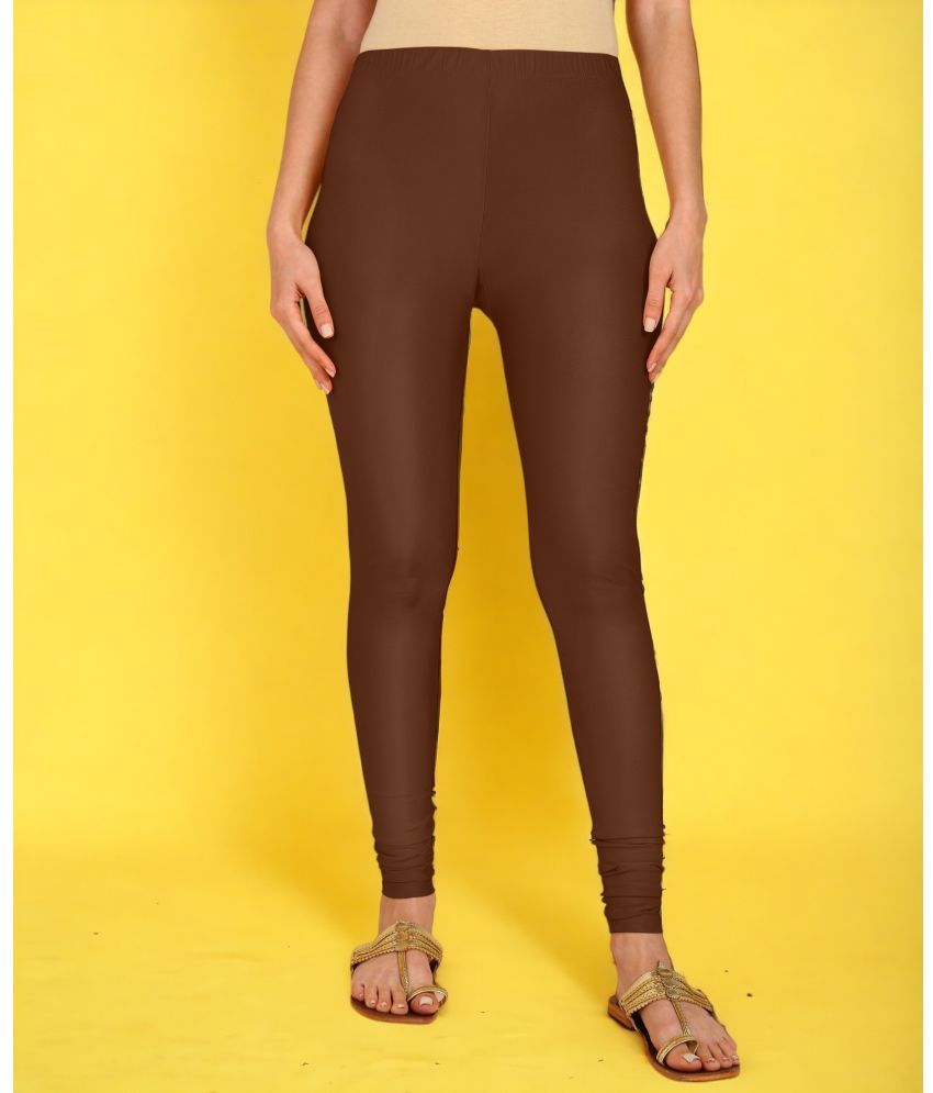     			Colorscube - Brown Lycra Women's Churidar ( Pack of 1 )