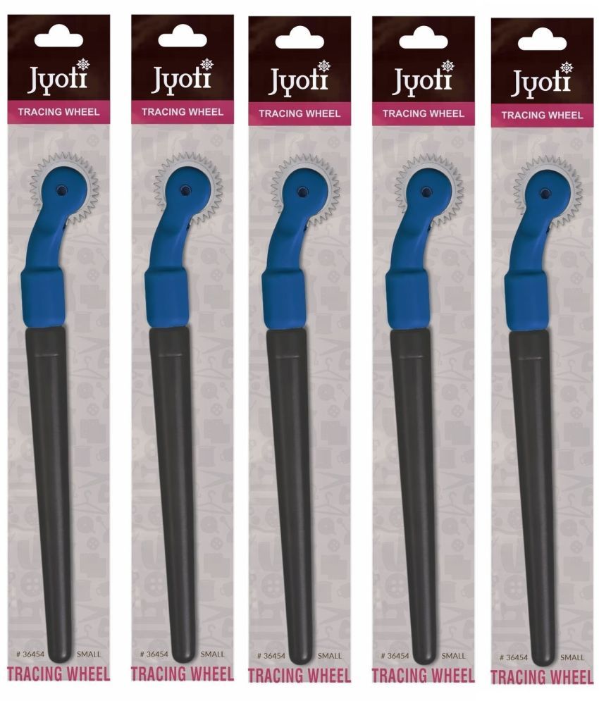     			Jyoti 36456 Tracing Wheel Sewing Tool, Plastic Handle Needle Point Tracing Wheel, Ideal for Leather Craft, Tailoring, Stitching, Alteration, Home, Office, Plastic (Medium) - 5 Pieces in a Box