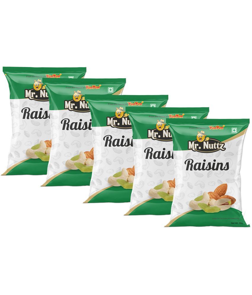     			Mr.Nuttz Raisin (Kishmish) (Pack of 5x50g) 250 g Pack of 5