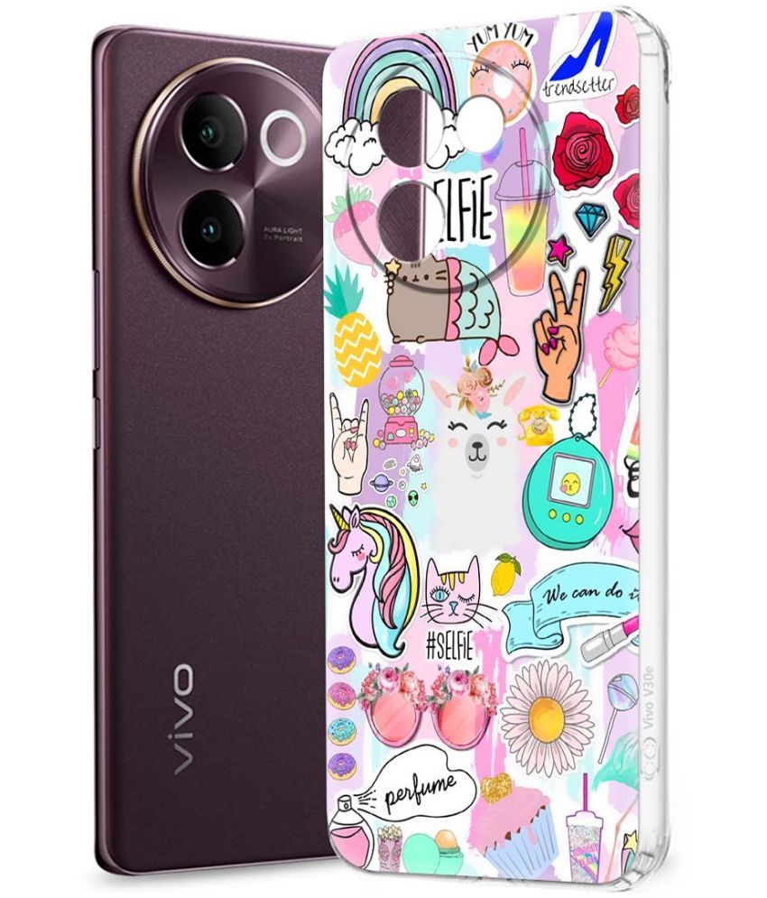     			NBOX Multicolor Printed Back Cover Silicon Compatible For Vivo V30e 5G ( Pack of 1 )