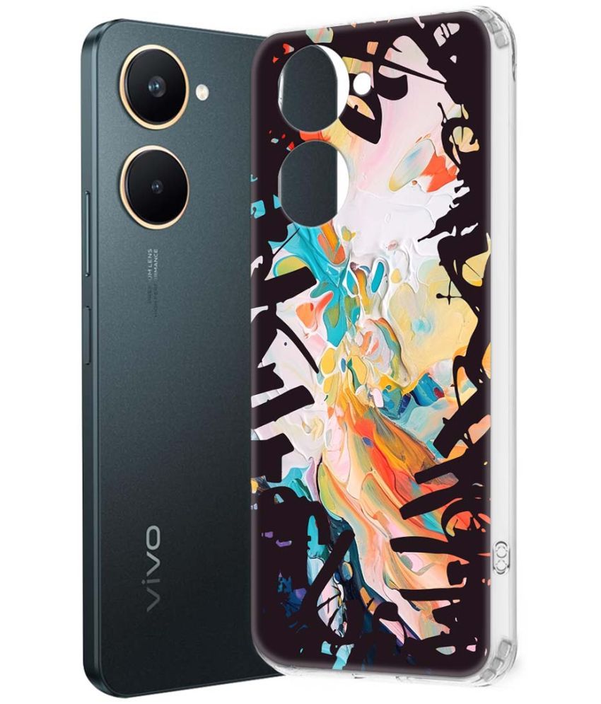     			NBOX Multicolor Printed Back Cover Silicon Compatible For Vivo Y18e ( Pack of 1 )