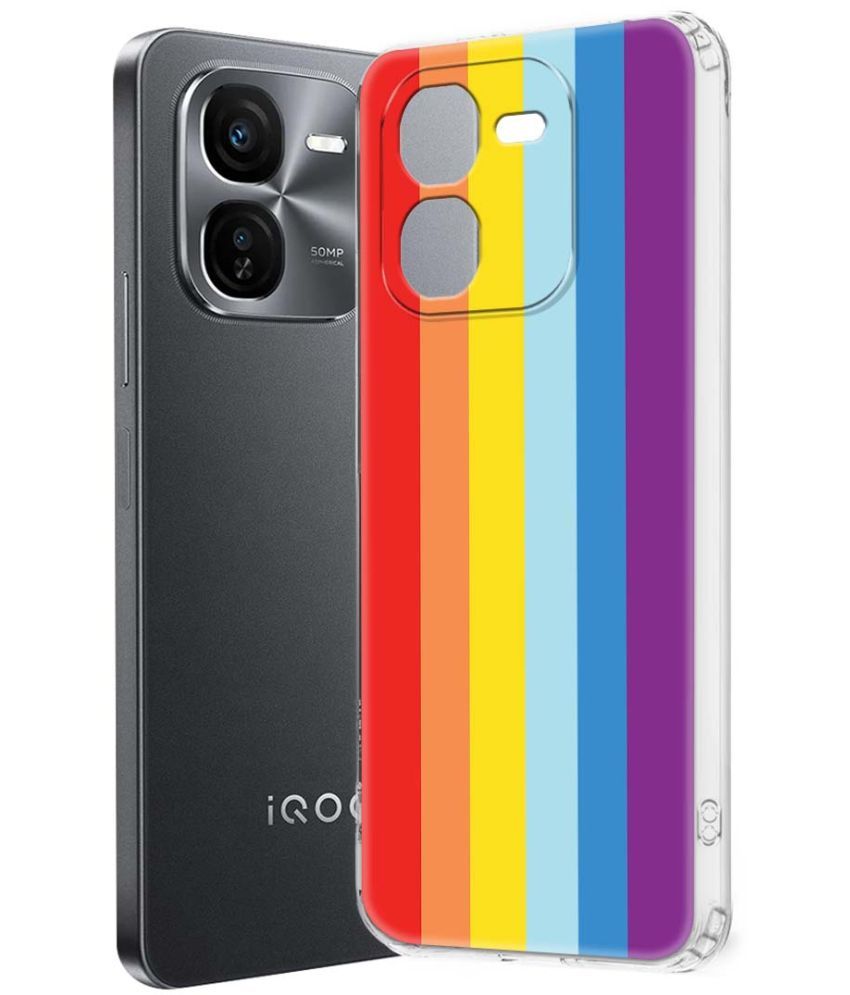     			NBOX Multicolor Printed Back Cover Silicon Compatible For iQOO Z9x 5G ( Pack of 1 )