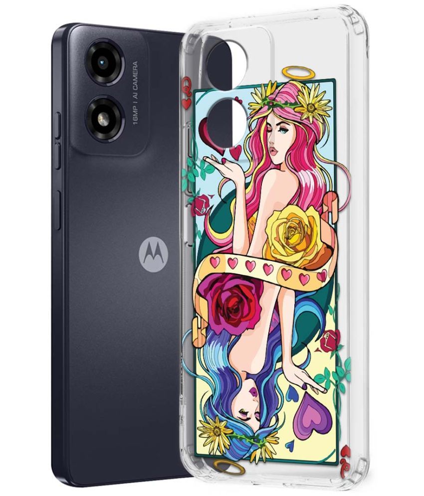     			NBOX Multicolor Printed Back Cover Silicon Compatible For Motorola G04s ( Pack of 1 )