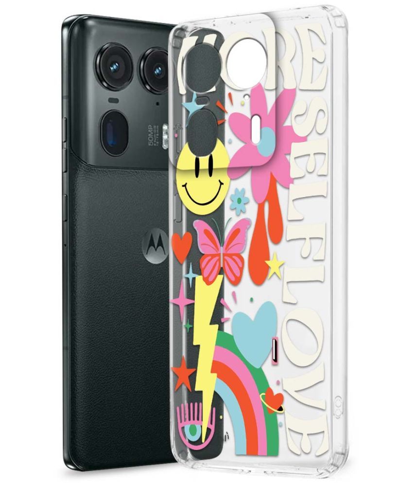     			NBOX Multicolor Printed Back Cover Silicon Compatible For Motorola Edge 50 Ultra 5G ( Pack of 1 )