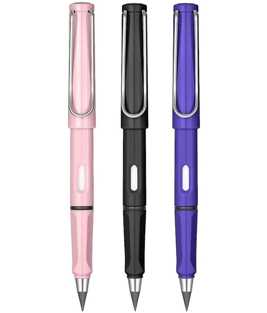     			Never Ending Inkless Portable Erasable & Reusable Pencil Set of 3,Multicolor