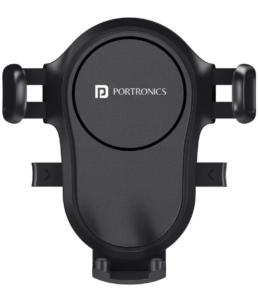     			Portronics Clamp Y Adjustable Mobile Holder Stand for Car with 360 degree Rotational, One Click Release Button, (Black)