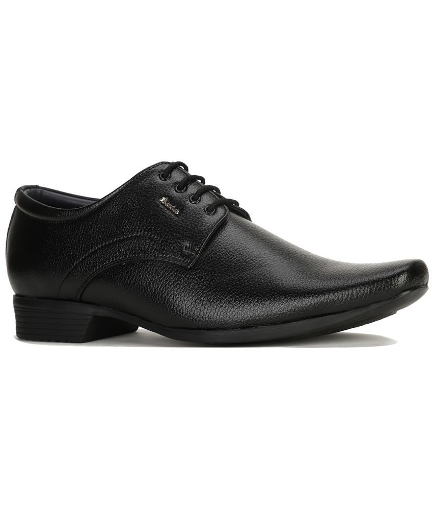     			Bata Black Men's Derby Formal Shoes