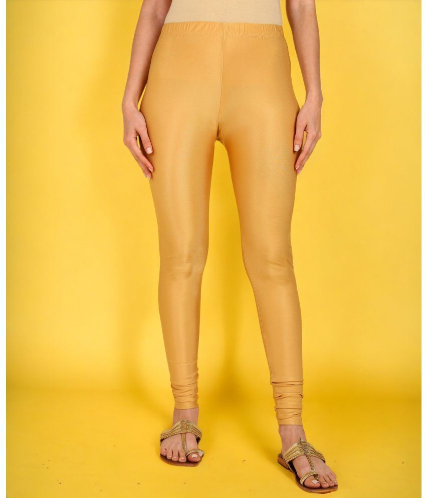     			Colorscube - Gold Lycra Women's Leggings ( Pack of 1 )