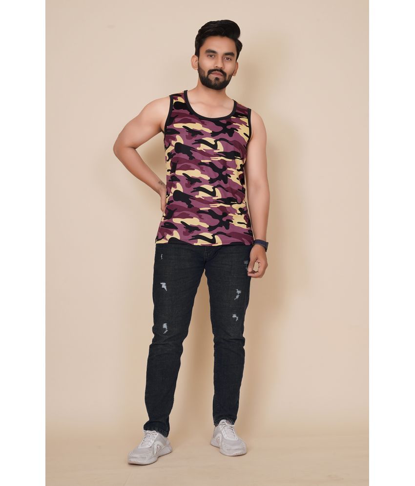     			happy khajana Polyester Regular Fit Solid Sleeveless Men's T-Shirt - Pink ( Pack of 1 )