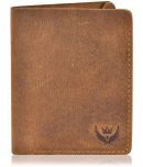 Lorenz Brown 100% Leather Men's RFID Wallet ( Pack of 1 )