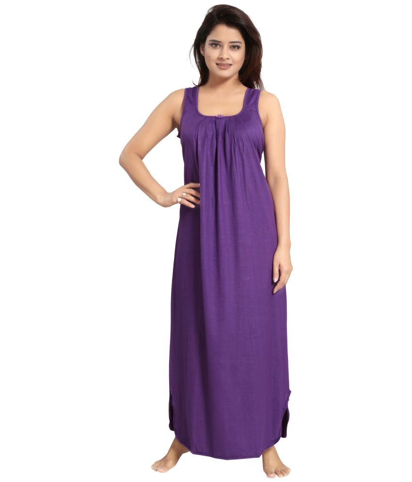     			Cinco Blue Cotton Blend Women's Nightwear Nighty & Night Gowns ( Pack of 1 )