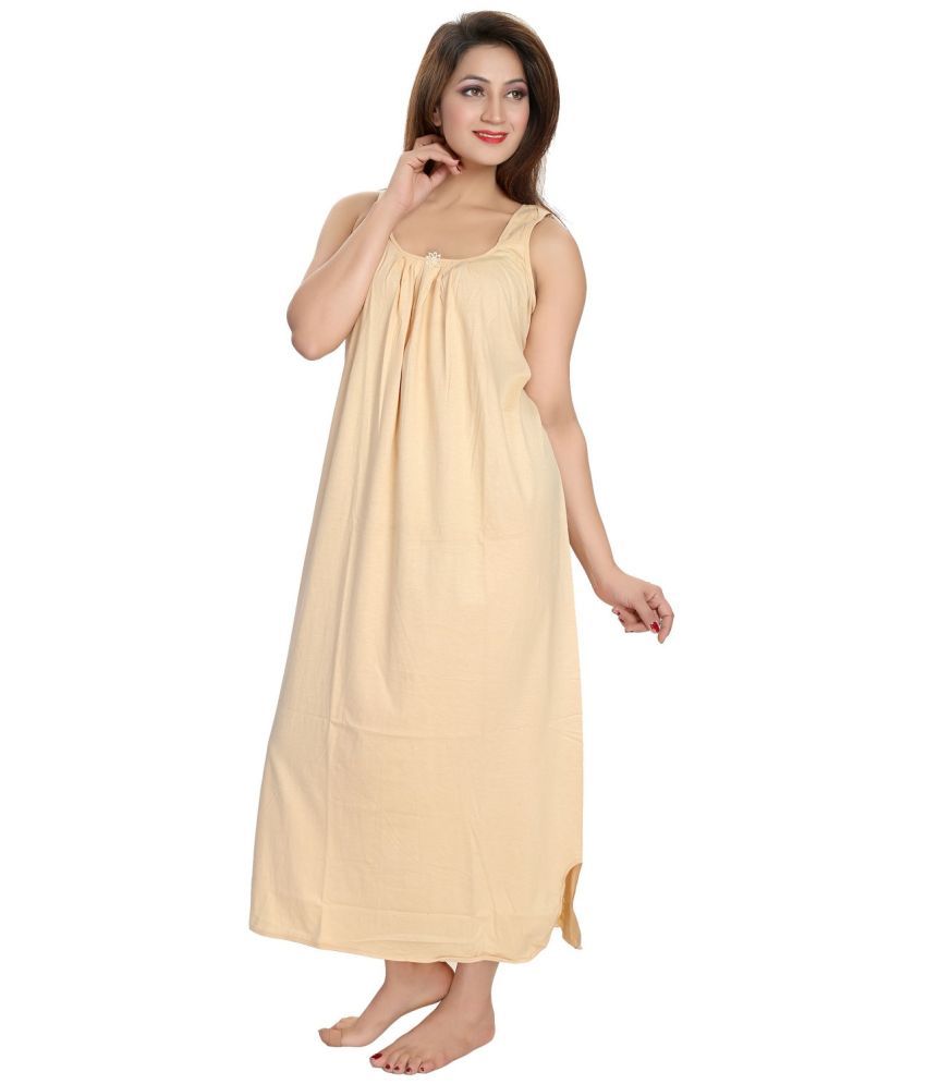     			Cinco Brown Cotton Blend Women's Nightwear Nighty & Night Gowns ( Pack of 1 )