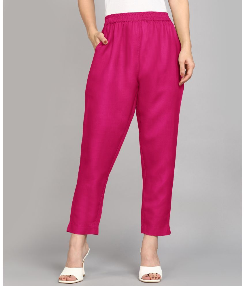     			Colorscube - Pink Cotton Women's Straight Pant ( Pack of 1 )