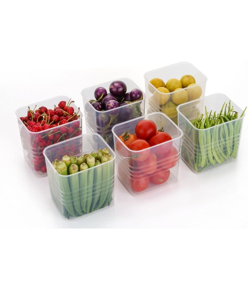     			FIT4CHEF Fridge Container PET Transparent Utility Container ( Set of 6 )