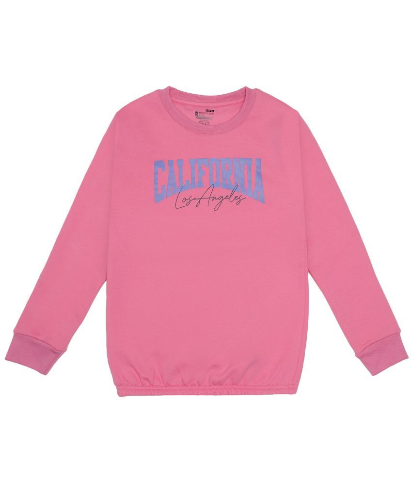     			Girls Round Neck Full Sleeves Sweat Shirt - Aurora Pink 6-7Y