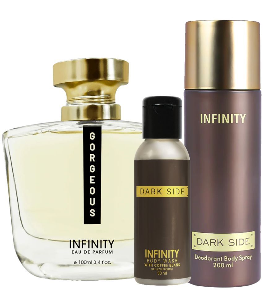     			Infinity Gorgeous EDP Perfume 100ml, Dark Side Deo Body Spray 200ml, Dark Side Body Wash 50ml