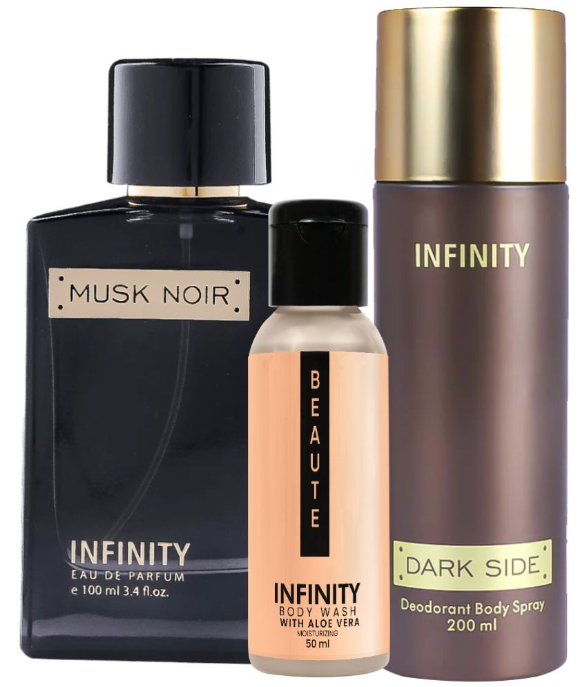     			Infinity Musk Noir EDP Perfume 100ml, Dark Side Deo Body Spray 200ml, Beaute Body Wash 50ml