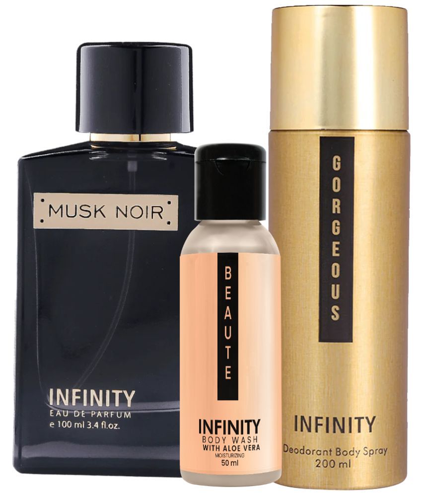     			Infinity Musk Noir EDP Perfume 100ml, Gorgeous Deo Body Spray 200ml, Beaute Body Wash 50ml