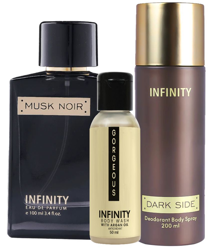     			Infinity Musk Noir EDP Perfume 100ml, Dark Side Deo Body Spray 200ml, Gorgeous Body Wash 50ml