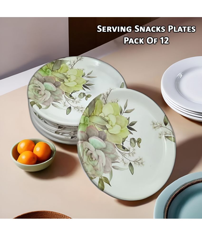     			Inpro 12 Pcs Melamine Multi Color Quarter Plate