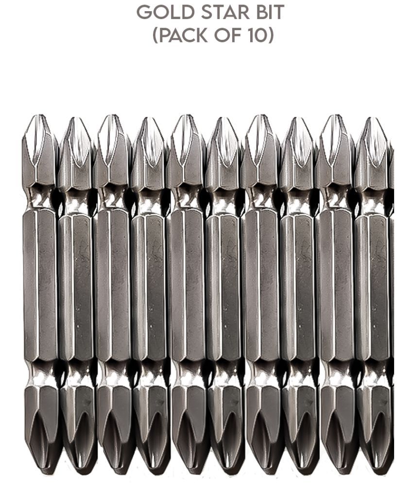     			LXMI Professional Extra Hard, Double Ended Star Screwdriver Bits, Type Ph2-Ph2, Length 45mm, Grey (Pack Of 10)