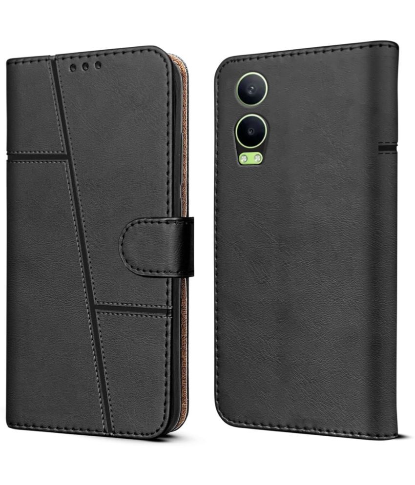     			NBOX Black Flip Cover Artificial Leather Compatible For Oneplus Nord CE 4 Lite 5G ( Pack of 1 )