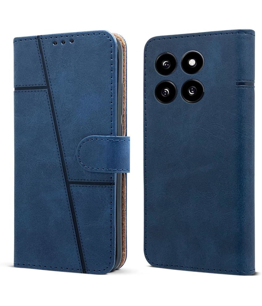     			NBOX Blue Flip Cover Artificial Leather Compatible For MI 14 5G ( Pack of 1 )